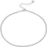 Simple Natural Versatile Single Row Rhinestone Anklet