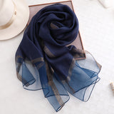 Summer Women's Solid Color Thin Fashion All-match Plaid Scarf