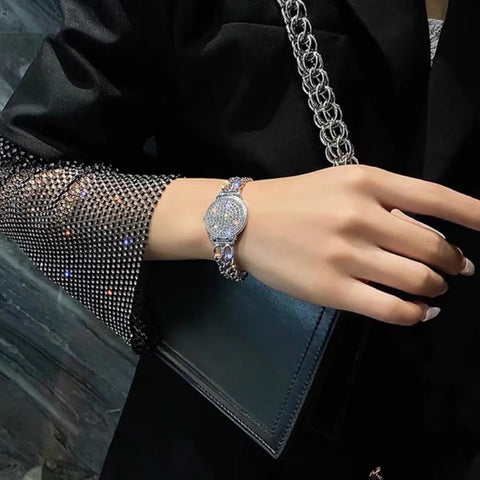 High Sense Light Luxury Full Diamond Watch Bracelet