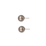 Simple Design Gray Pearl Stud Earrings For Women