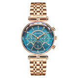 Waterproof Casual Three-eye Women's Watch