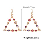 Fashion Colorful Rhinestone Special-shaped Earrings