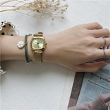 Small And Exquisite Retro Literary Square Temperament Simple Watch