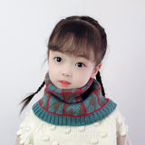 Warm All-matching Plaid Knitted Children's Neckerchief