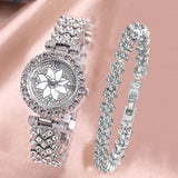 Fashion Temperament Diamond Starry Bracelet Watch Lady Creative Gift Set