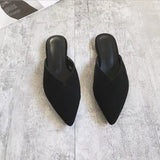 Pointed Toe Lazy Semi Slipper Women's Shoes