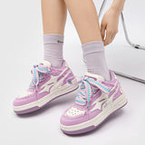 Women's Fashion Lavender Purple Thick Bottom Sports Casual Board Shoes