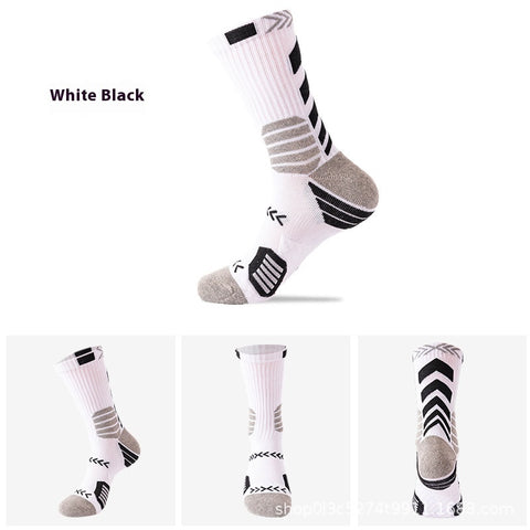 Men's Elite Trendy Contrast Color Long Tube Basketball Socks