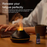 Newest RGB Flame Aroma Diffuser 130Ml 3d Colorful Flame Humidifier Fire Volcano Diffuser Flame