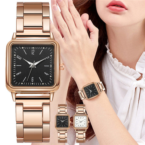 Square Digital Fashion Casual Quartz Frosted Belt Watch