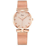 Personality Bowknot Fashion Digital Sunflower Watch Women