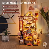 Robotime ROKR Marble Chocolate Factory 3D Wooden Puzzle Games Assembly Model Building Toys For Children Kids Birthday Gift