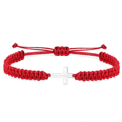 Simple And Fashionable Woven Rope Bracelet Cross