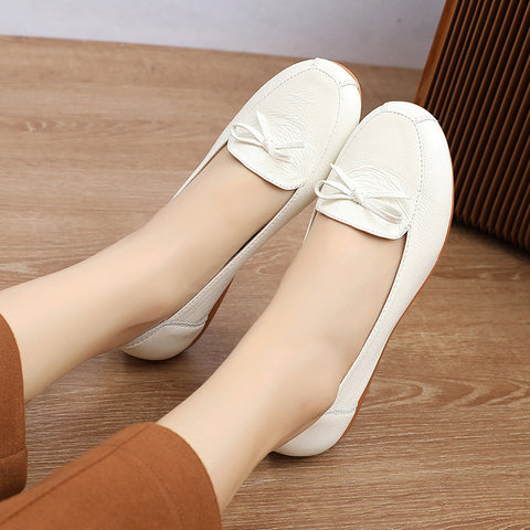 Women's Summer Hollow Out Leather Flat Shoes