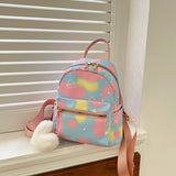 Nylon Cloth Large Capacity Simple Casual Simple Candy Color Texture Hand-carrying Backpack