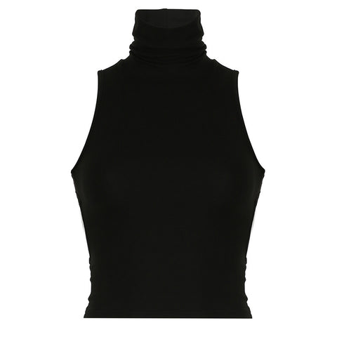 Women's Solid Color Backless Slim Fit Vest Top