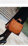 Brown Soft Leather Large Capacity Portable Shoulder Messenger Bag