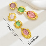 Retro Trendy Earrings Inlaid Crystal Ladies