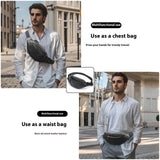 Genuine Leather Messenger Bag Men's First Layer Cowhide Multi-functional Shoulder Chest Bag