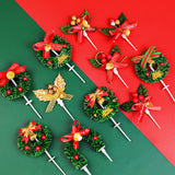 Bow Green Leaves Bells Garlands Cards