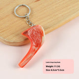 Food Meat Ribs Keychain Creative Pendant Shooting Props