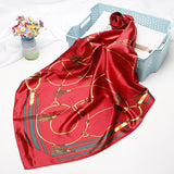 Women's Vintage Printed Silk Scarf