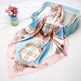 Women's Vintage Printed Silk Scarf