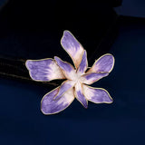 Purple Flower Brooch Elegant Pin Clothes Accessories