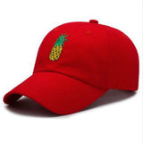 Embroidered Pineapple Baseball Cap Adjustable Cotton