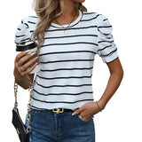 Striped Pullover T-shirt Women's Casual Top