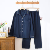 Long Sleeve Pajamas Men's And Women's Cotton Loose Outfit