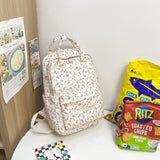 Girls' Korean Style Cute Floral Student Schoolbag Junior And Middle School Students Backpack