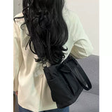 Large Capacity Waterproof Nylon Cloth Tote Bag Class Shoulder