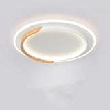 Log Ceiling Led Light Round Bedroom