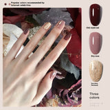 Women's Three-color 2024 New Ice Jelly Nude Color Gel Nail Polish Suit