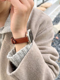 Autumn And Winter Korean Butterfly Buckle Genuine Leather Watch Strap