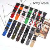 Braided Nylon Watch Band Single Loop