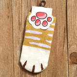 Fashion Cartoon Cat's Paw Boat Socks