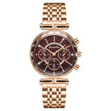 Waterproof Casual Three-eye Women's Watch