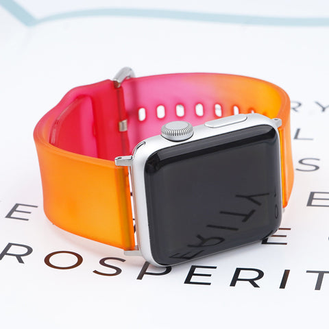 Silicone Inner Buckle Gradient Watch Strap