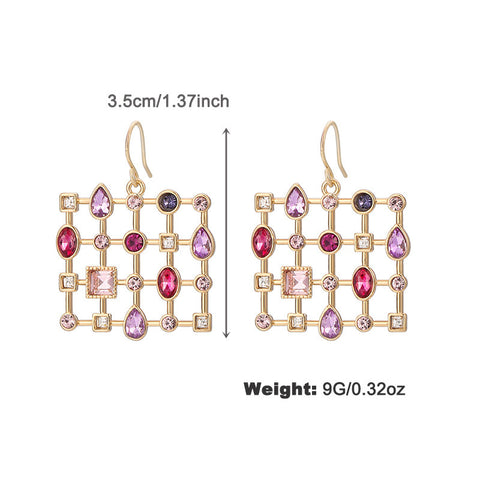 Fashion Colorful Rhinestone Special-shaped Earrings