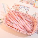 Cute Peach Press Gel Pen Korean Stationery Kawaii Gel Ink Rollerball Pens - UNBEATABLE STORE