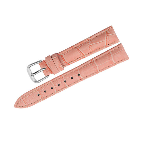 Comfortable Flat Interface Slub Pattern Watch Accessories Leather Strap