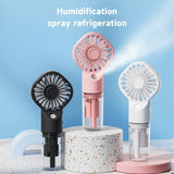 Strong Power Spray Humidification Small Mist Fan Humidification Usb Charging Portable Fan Icy And Refreshing Fan Water Supplement