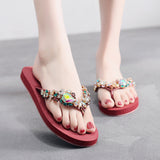 Summer New Bohemian Style Flat Non-slip Flip-flop Women's Beach Slippers