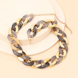 Cold Wind Resin Stitching Necklace New Product Accessories Stacked Clavicle Chain