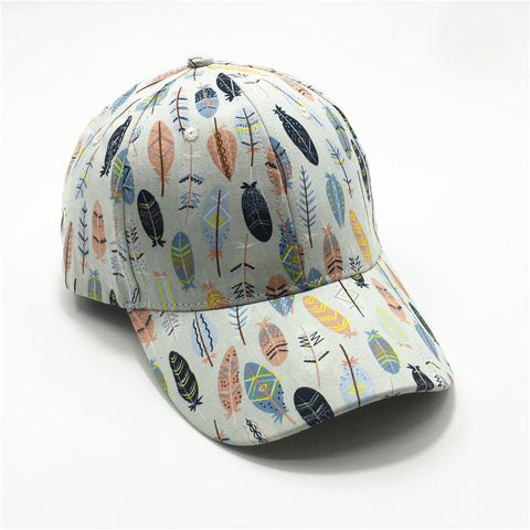 Women's Fashion Leaf Print Baseball Cap