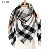 European And American Autumn And Winter Plus-sized Double-sided Qicaigei Scarf Women's Shawl